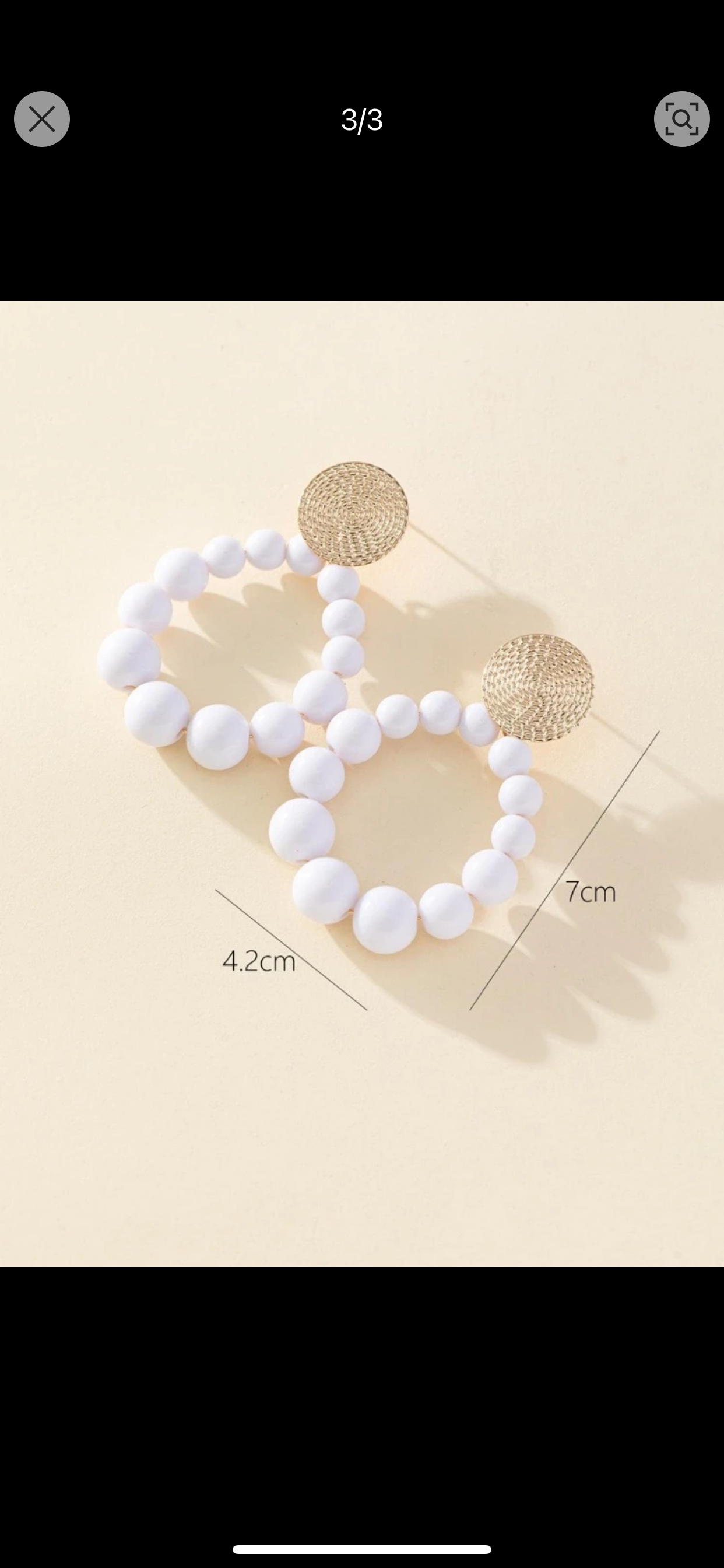 Bead decor earrings