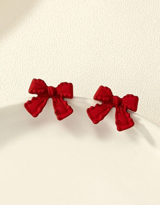 Minimalist Style Elegant Bowknot Design Stud Earrings,