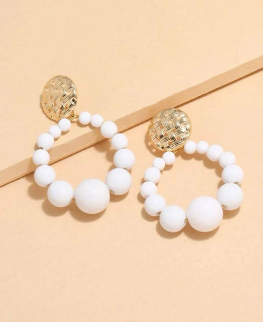 Bead decor earrings
