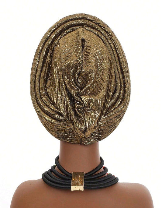 Gold Foil Layered  Headwear