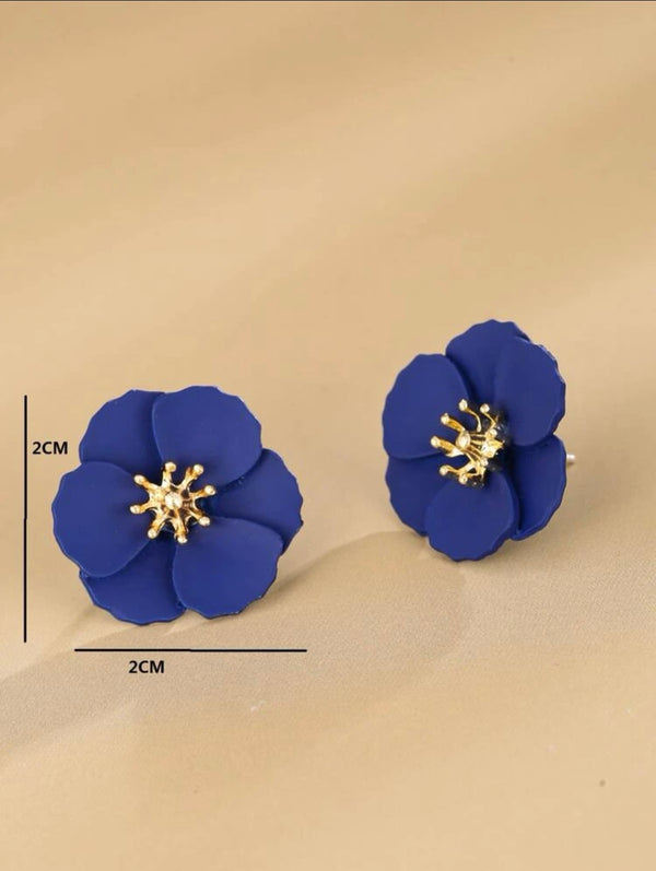 Flower Decor Stud Earrings