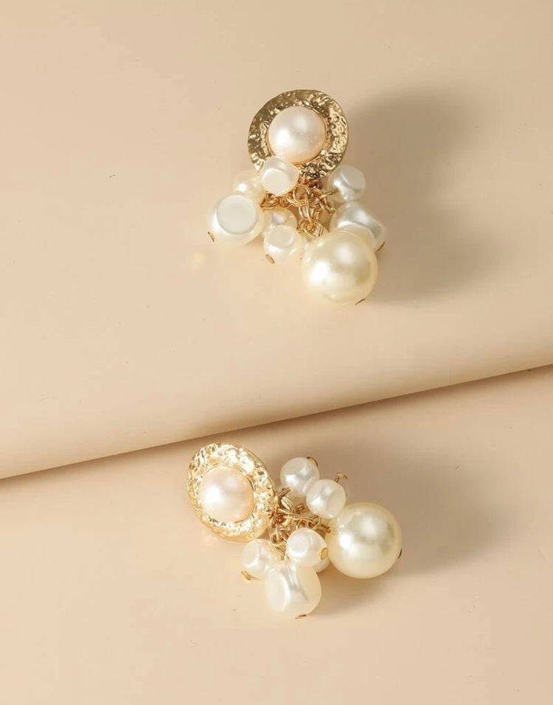 Faux Pearl Drop Earrings