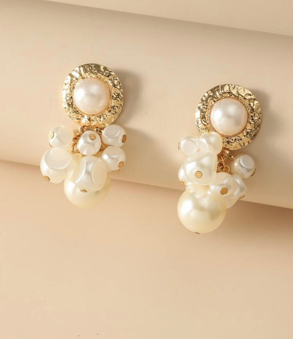 Faux Pearl Drop Earrings