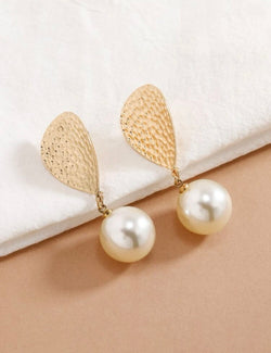 Faux Pearl Drop Earrings