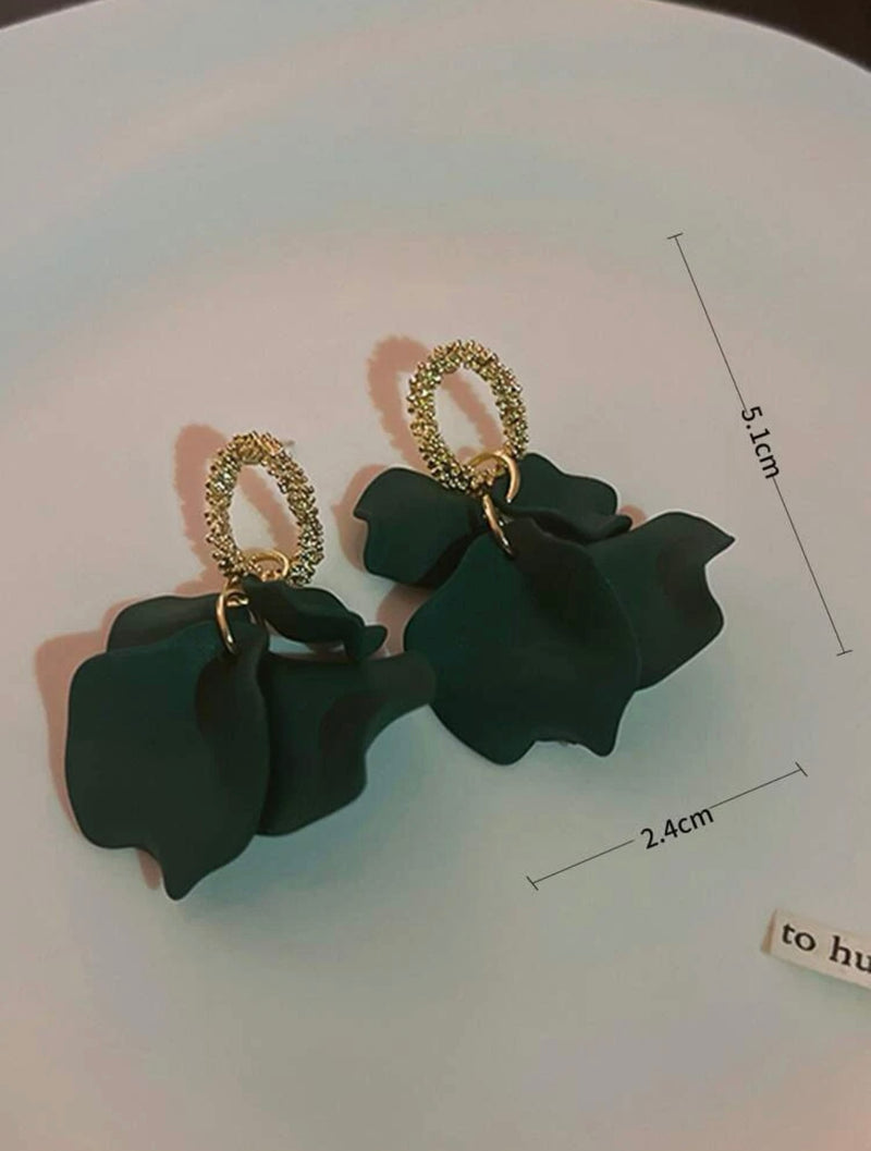 Petal Tassel Drop Earrings