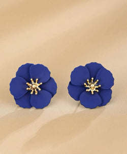 Flower Decor Stud Earrings