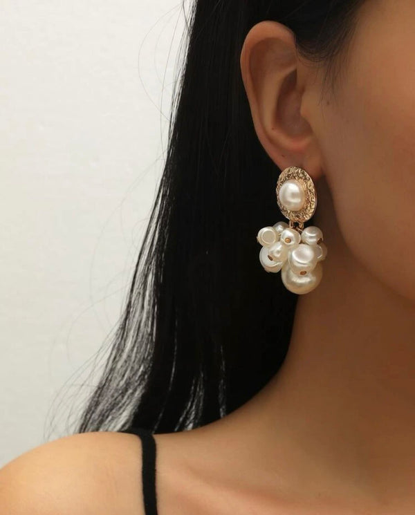 Faux Pearl Drop Earrings