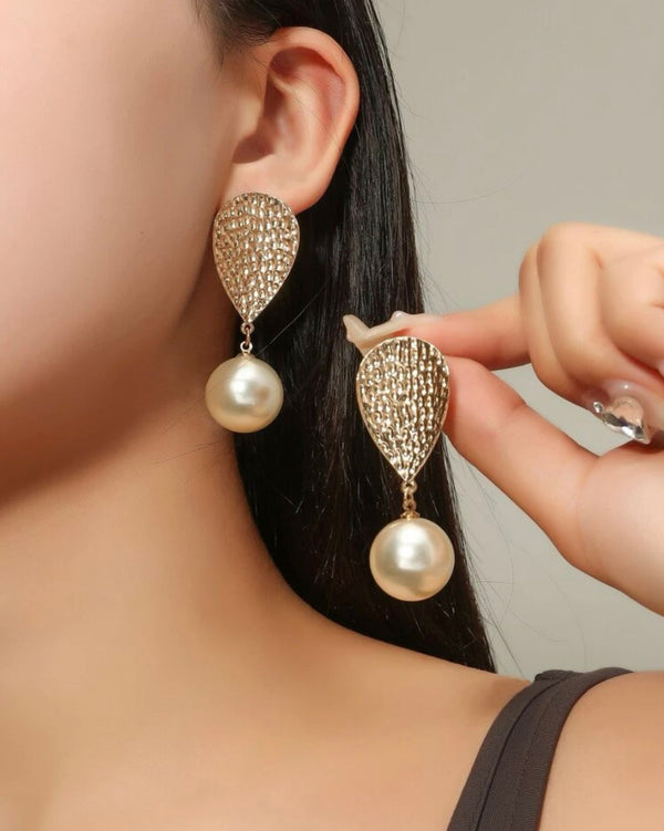 Faux Pearl Drop Earrings