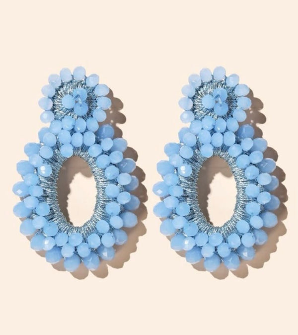 Beaded Round Drop earrings